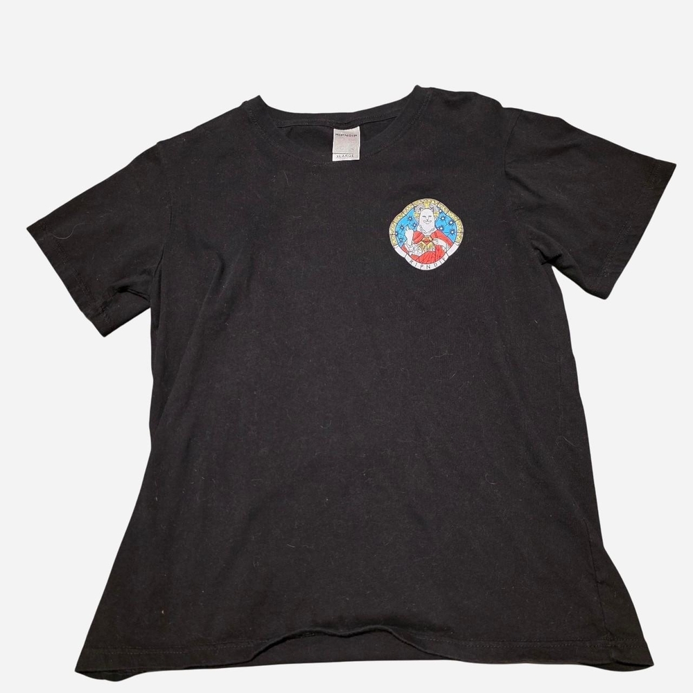 Ripndip Black Tee with Playful Chest Graphic